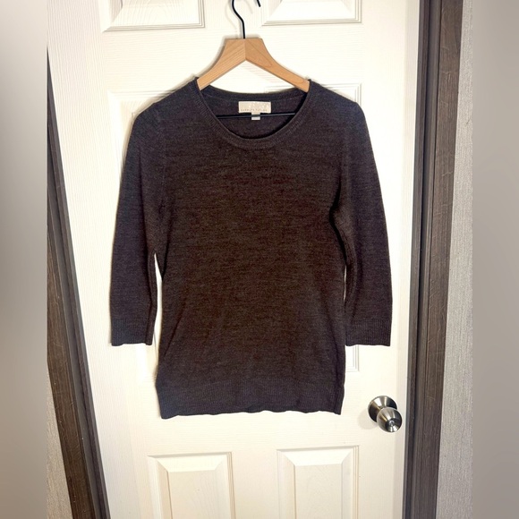 Carolyn Taylor Three Quarter Sleeve Brown Sweater - Picture 1 of 11